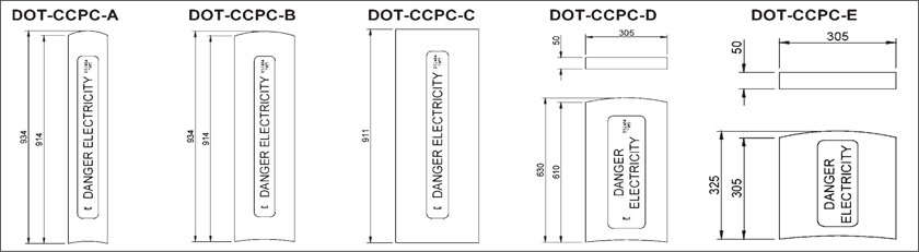 DOT Concrete Cable Protection Covers Dimensions